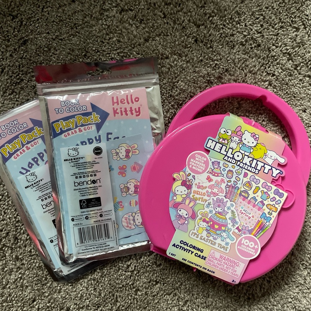Hello Kitty & Friends Coloring Activity Kit & 2 Easter Coloring Book